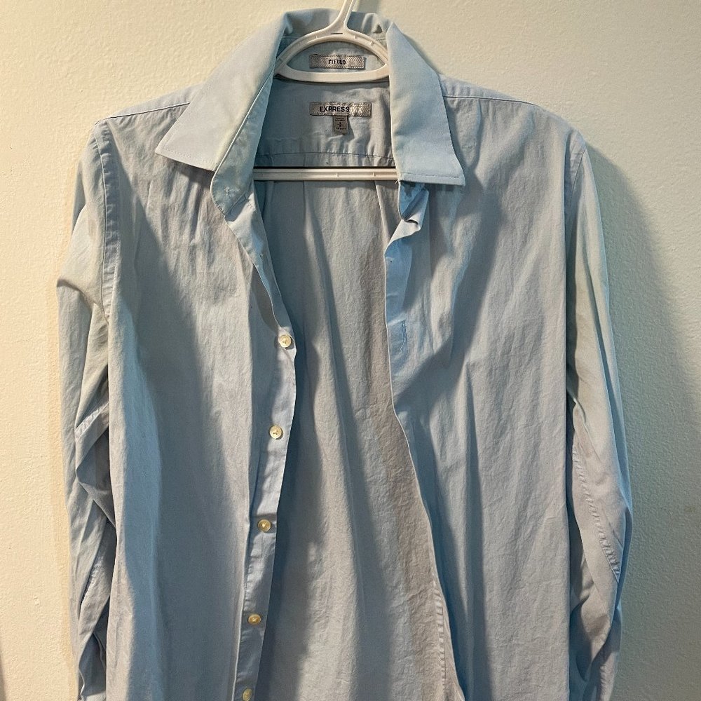 Express Mens Slim Solid Stretch Modern Tech 1MX Dress Shirt